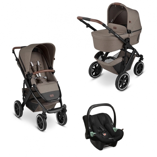Коляска 3 в 1 ABC-Design Salsa 4 Air 2023, Nature / Автокресло Champagne (Бежевый / Черный)