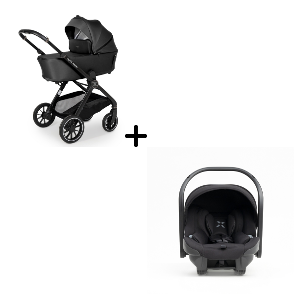 Коляска 3 в 1 Agex Prima Pro, Black (Черный)