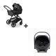 Коляска 3 в 1 Agex Prima Pro, Black (Черный) + автолюлька i-team black