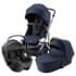 Коляска 3 в 1 Britax Roemer Smile 5Z, Night Blue (Синий) + Автокресло Britax Roemer Baby-Safe Pro Classic (0-13 кг), Deep Black (Черный)
