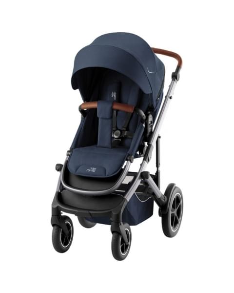 Коляска 3 в 1 Britax Roemer Smile 5Z, Night Blue (Синий) + Автокресло Britax Roemer Baby-Safe Pro Classic (0-13 кг), Deep Black (Черный)