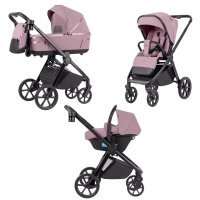 Коляска 3 в 1 Carrello Omega+ CRL-6545/1, Galaxy Pink (Розовый)