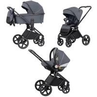 Коляска 3 в 1 Carrello Ultimo CRL-6519 / 2024 с регулировкой высоты, Cool Grey (Серый)