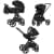 Коляска 3 в 1 Carrello Ultimo CRL-6519 / 2024 с регулировкой высоты, Sable Black (Черный)