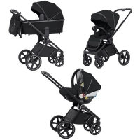 Коляска 3 в 1 Carrello Ultimo CRL-6519 / 2024 с регулировкой высоты, Sable Black (Черный)
