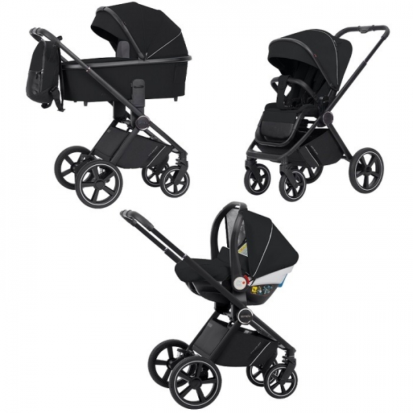 Коляска 3 в 1 Carrello Ultimo CRL-6519 / 2024 с регулировкой высоты, Sable Black (Черный)