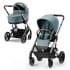 Коляска 3 в 1 Cybex Balios S Lux New 2023 шасси Taupe, Sky Blue (Голубой / шасси Серый / с дождевиком)