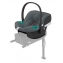 Коляска 3 в 1 Cybex Priam IV Chrome Brown и автокресло Aton B2 i-Size Steel Grey Peach Pink