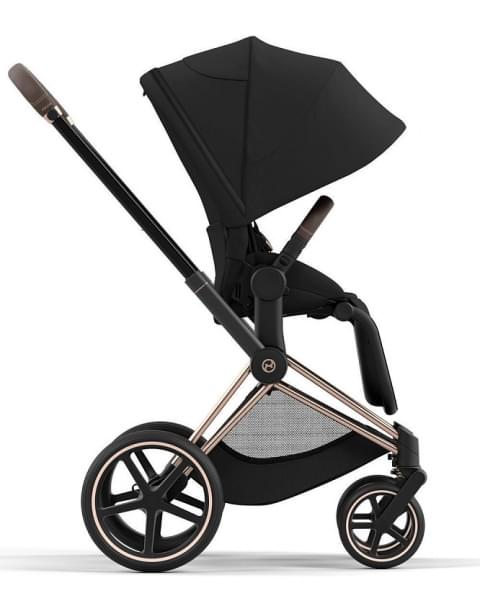 Коляска 3 в 1 Cybex Priam IV Rosegold и автокресло Aton B2 i-Size Sepia Black/Volcano Black