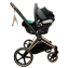 Коляска 3 в 1 Cybex Priam IV Rosegold и автокресло Aton B2 i-Size Sepia Black/Volcano Black