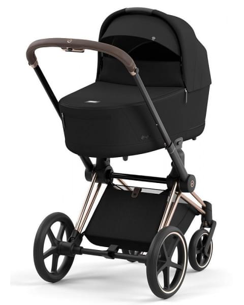 Коляска 3 в 1 Cybex Priam IV Rosegold и автокресло Aton B2 i-Size Sepia Black/Volcano Black