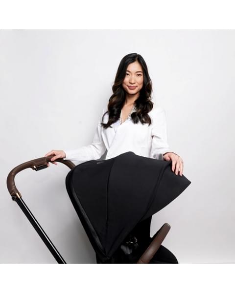 Коляска 3 в 1 Cybex Priam IV Rosegold и автокресло Aton B2 i-Size Sepia Black/Volcano Black
