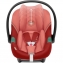 Коляска 3 в 1 Cybex Priam IV Rosegold и автокресло Aton S2 i-Size с базой Base One Mirage Grey/Hibiscus Red