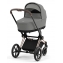 Коляска 3 в 1 Cybex Priam IV Rosegold и автокресло Aton S2 i-Size с базой Base One Mirage Grey/Hibiscus Red