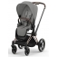 Коляска 3 в 1 Cybex Priam IV Rosegold и автокресло Aton S2 i-Size с базой Base One Mirage Grey/Moon Black