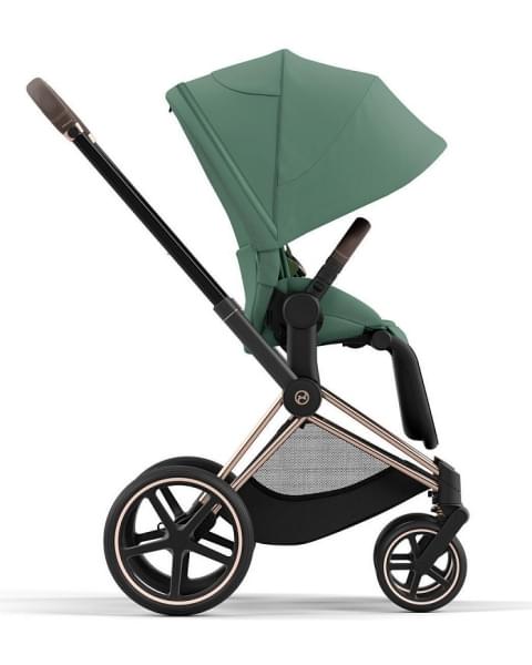 Коляска 3 в 1 Cybex Priam IV Rosegold и автокресло Cloud G i-Size Ocean Blue Plus Leaf Green