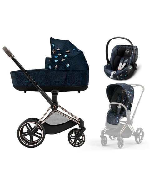 Коляска 3 в 1 Cybex Priam IV и автокресло Cloud T i-Size Jewels of Nature/Rosegold