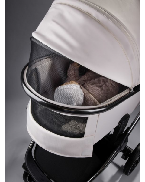 Коляска 3в1 AmaroBaby Motus Premium Ecco Молочный
