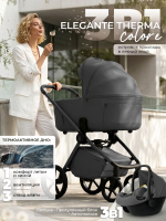 Коляска 3 в 1 Sweet Baby SBL Elegante Therma Colore Dark Grey