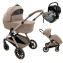Коляска Agex Prima Pro 3 в 1 с автокреслом i-Safe Grey Beige (Бежевый)