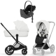 Коляска 4 в 1 Cybex Priam V Matt Black Style Off White + Cloud T Sepia Black Base T