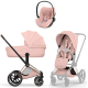 Коляска 3 в 1 Cybex Priam V Rosegold Style Peach Pink + Cloud T Peach Pink Plus