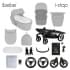 Коляска Ibebe I-Stop 2 в 1 IS 7 Black/Chome