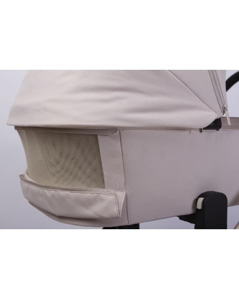 Коляска детская Peppy Monaco 2 в 1 GP Beige (бежевый), рама беж, шлифованный алюминий
