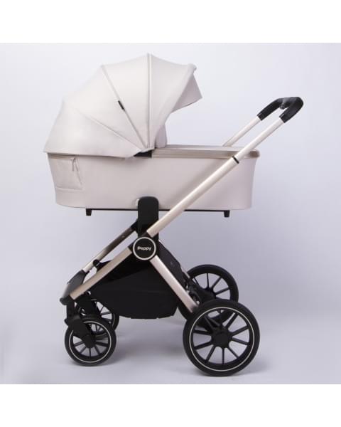 Коляска детская Peppy Monaco 2 в 1 GP Beige (бежевый), рама беж, шлифованный алюминий