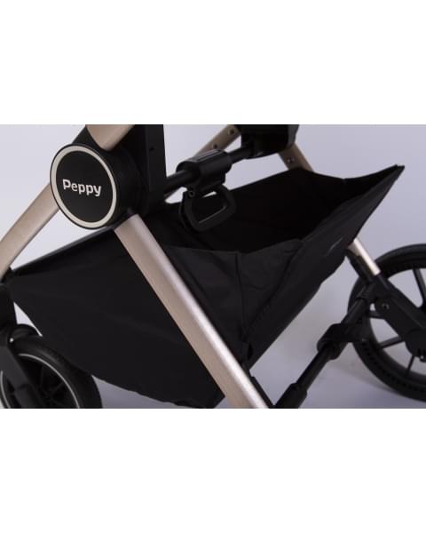 Коляска детская Peppy Monaco 2 в 1 GP Beige (бежевый), рама беж, шлифованный алюминий
