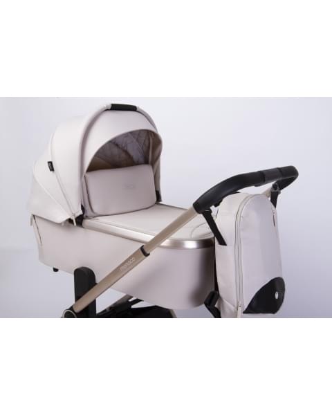 Коляска детская Peppy Monaco 2 в 1 GP Beige (бежевый), рама беж, шлифованный алюминий