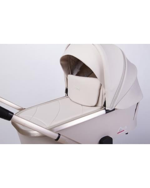 Коляска детская Peppy Monaco 2 в 1 GP Beige (бежевый), рама беж, шлифованный алюминий