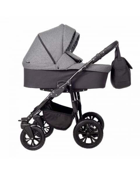 Коляска для двойни 2 в 1 Indigo Charlotte Sity Duo, Cs 04 (Черный + Темно-серый)