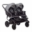 Коляска для двойни 2 в 1 Indigo Charlotte Sity Duo, Cs 04 (Черный + Темно-серый)