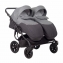 Коляска для двойни 2 в 1 Indigo Charlotte Sity Duo, Cs 04 (Черный + Темно-серый)