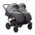 Коляска для двойни 2 в 1 Indigo Charlotte Sity Duo, Cs 04 (Черный + Темно-серый)