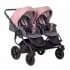 Коляска для двойни 2 в 1 Indigo Charlotte Sity Duo, Cs 07 (Темно-серый + Темно-розовый)