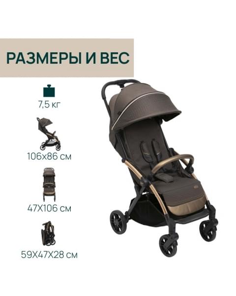 Коляска прогулочная Chicco XPlus, Bronze Lizard Re Luxe (Коричневый)