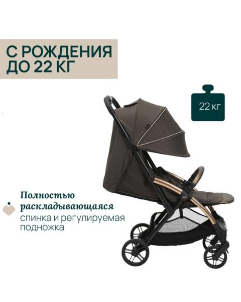 Коляска прогулочная Chicco XPlus, Bronze Lizard Re Luxe (Коричневый)