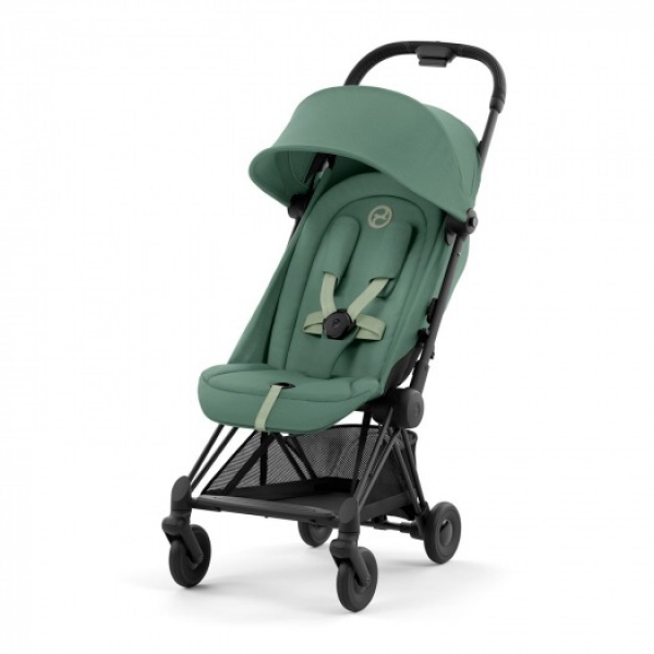 Коляска прогулочная Cybex Coya шасси Matt Black, Leaf Green (Зеленый)