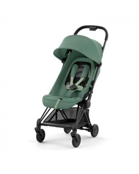 Коляска прогулочная Cybex Coya шасси Matt Black, Leaf Green (Зеленый)
