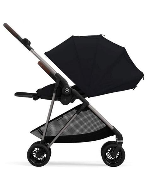 Коляска прогулочная Cybex Melio (с дождевиком), Magic Black (Черный)