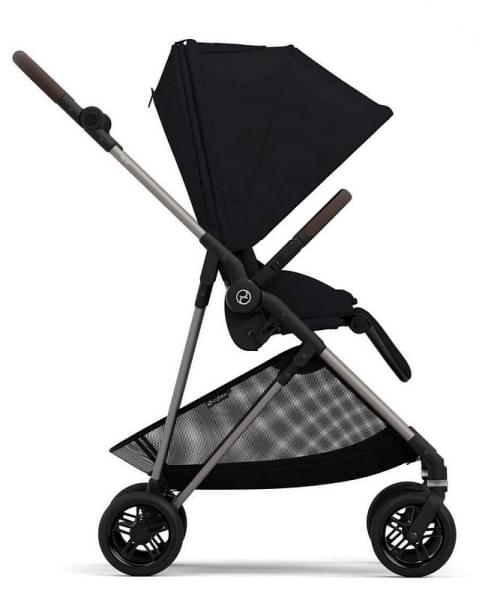 Коляска прогулочная Cybex Melio (с дождевиком), Magic Black (Черный)