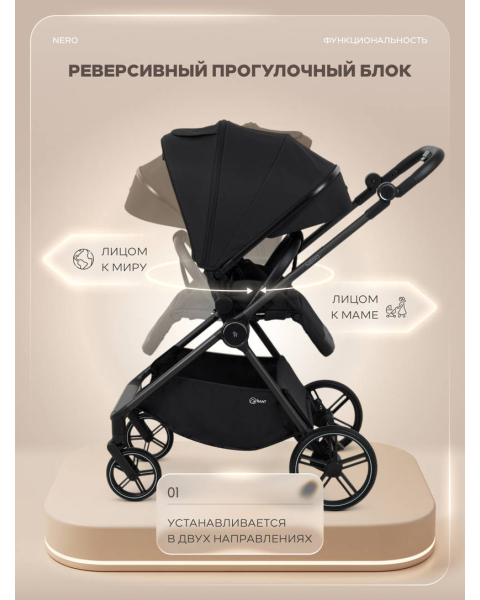 Коляска прогулочная Rant Nero Carbon Black