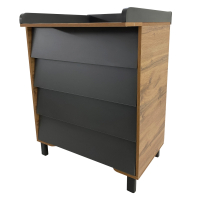 Комод INDIGO Norden 800/4 ЛДСП, шариковые направляющие (натуральный-графит)