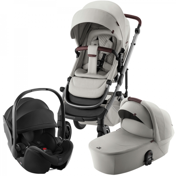 Коляска 3 в 1 Britax Roemer Smile 5Z LUX|Linen Grey + BABY-SAFE PRO Space Black