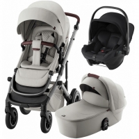 Коляска 3 в 1 Britax Roemer Smile 5Z LUX, Linen Grey + BABY-SAFE CORE Space Black