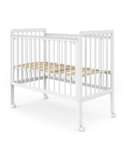 Кровать детская Pituso TINY (лайт) автостенка/колесо Белая аляска