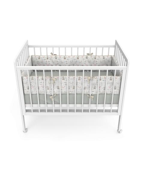 Кровать детская Pituso TINY (лайт) автостенка/колесо Белая аляска