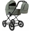 Детская коляска Roan Bass Next Classic 2.0 d12 3 в 1 с автокреслом Tutis Elo Lux EduSky Black BNC/82/2 Sage Green/Black/руч.Black